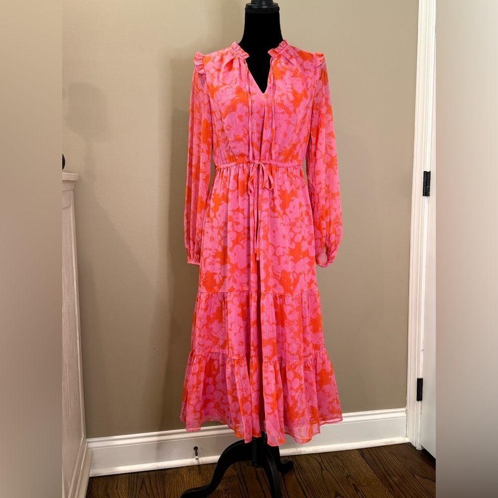 Women’s SUGARLIPS Carolina Reaper Kristen Tiered Midi Dress- Size XS - Picture 2 of 11